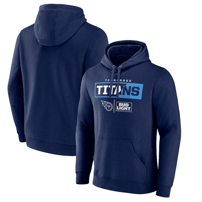 Men's Tennessee Titans Navy x Bud Light Pullover Hoodie